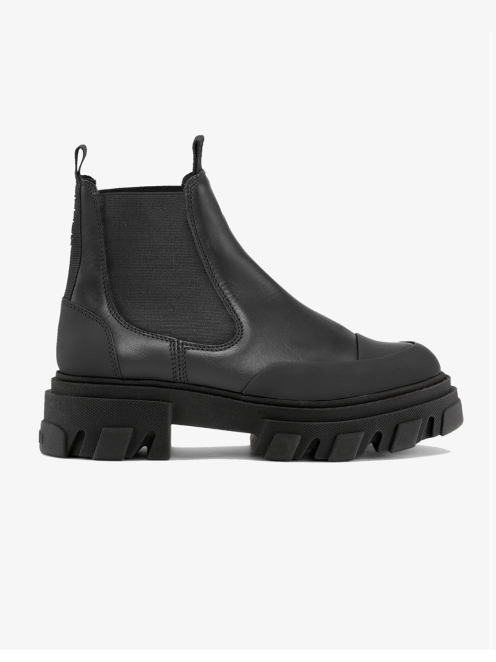 Ganni Black Low Chelsea Boots